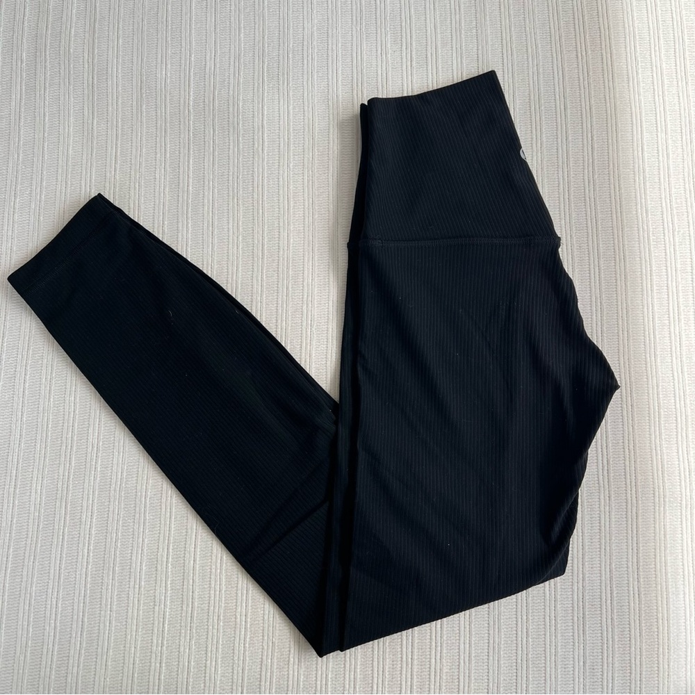 Lululemon Ribbed Align 25” Pant - Black - Picture 1 of 4